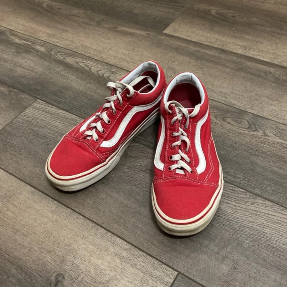 Red vans old skool